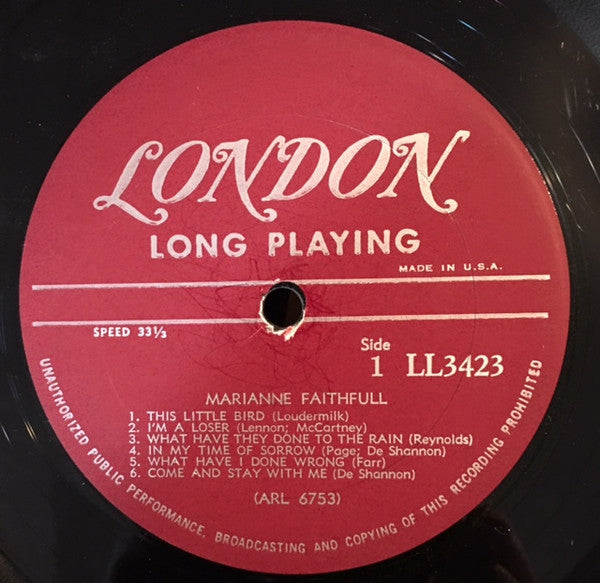 Buy Marianne Faithfull : Marianne Faithfull (LP, Album, Mono, All