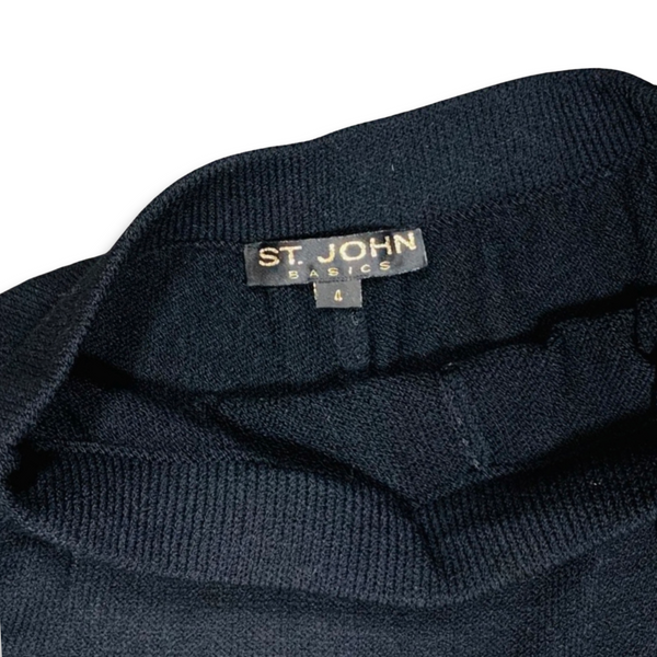 Vintage St. John Basics Black Santana Knit Pants