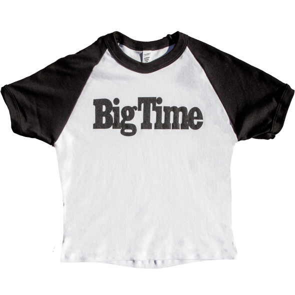 Big Time Cropped Raglan - White/Black - LAST CHANCE!
