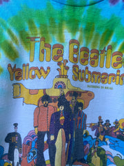 Vintage 90s The Beatles Yellow Submarine Tie Dye Tee (L/XL)