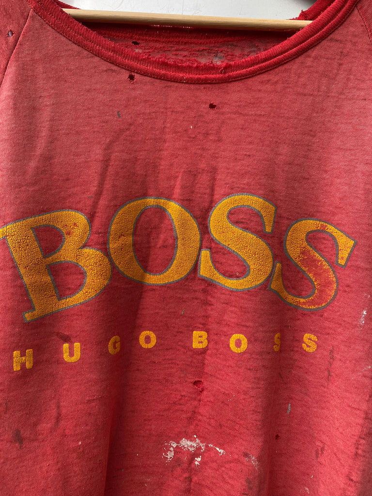 Vintage 90s Distressed Hugo Boss Painters Sweatshirt (L/XL)