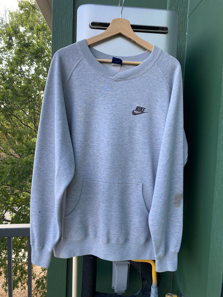 Vintage 80s Nike Crewneck Sweatshirt Kangaroo Pocket (XL)