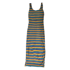 Vintage 80s Striped Midi Dress