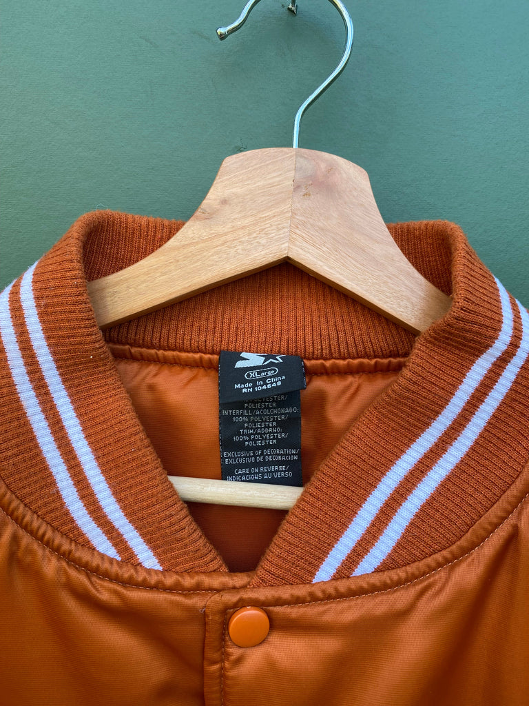 Vintage Y2K University of Texas Satin Spell Out Jacket (XL/XXL)