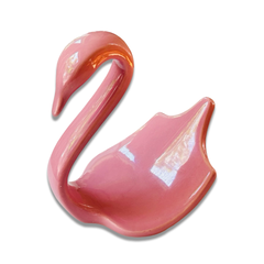 Vintage 80s Pink Swan Dish