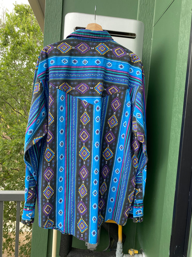 Vintage Tru-West Rockmount Ranchwear Aztec Pearlsnap (XL)