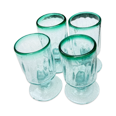 Vintage Handblown Cocktail Glasses (4)