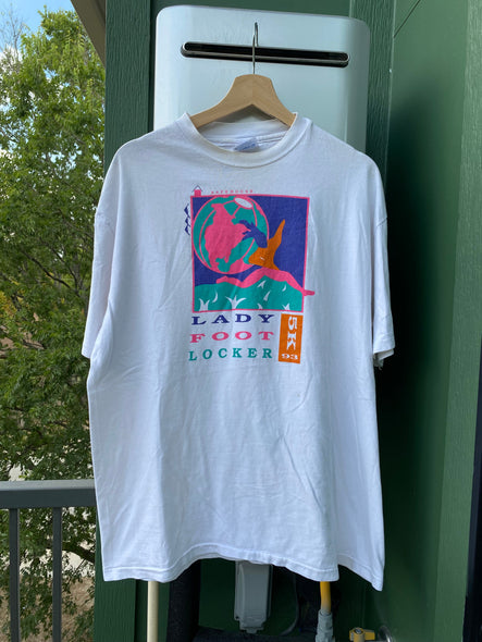Vintage 90s Lady Footlocker Marathon Tee (XL)