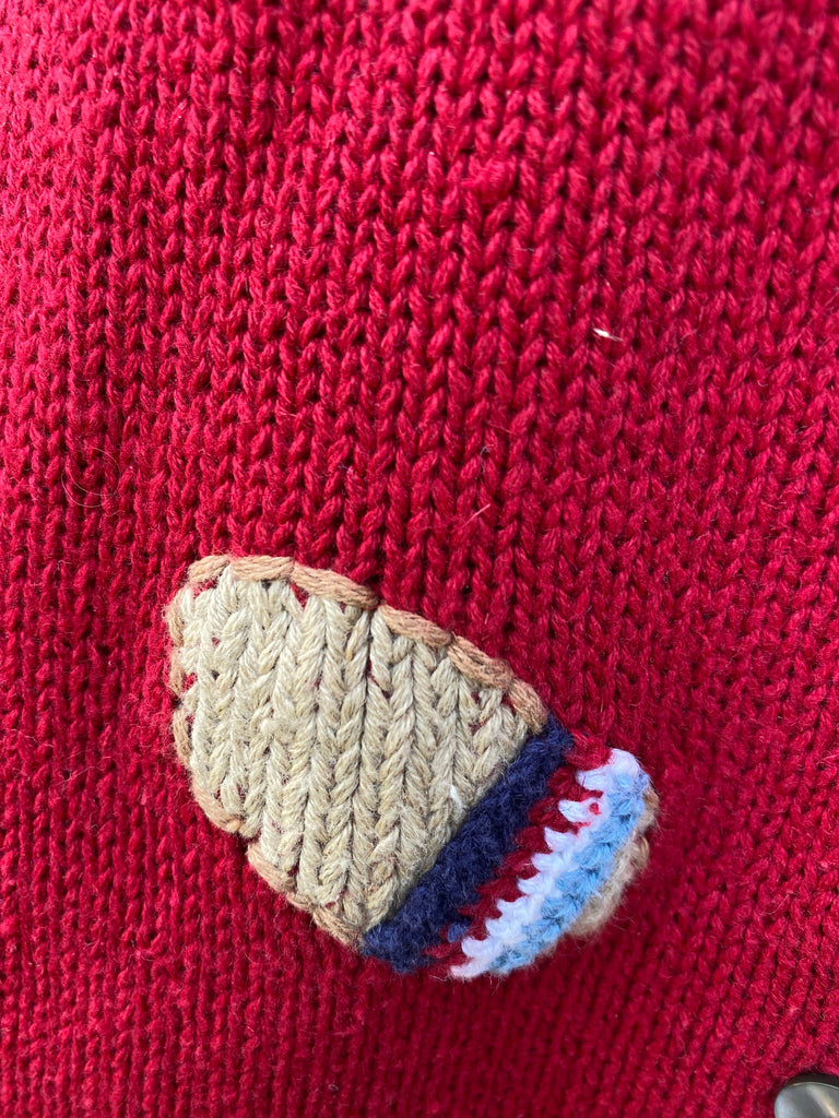 Vintage 90s Shopping Bag Knit Cardigan (S/M)