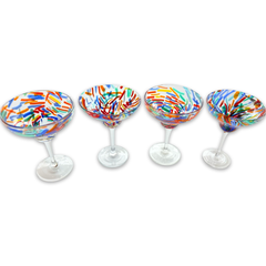 Vintage Confetti Cocktail Glass Set