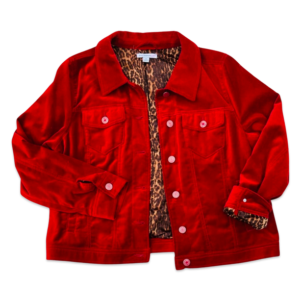 Vintage Red Velvet Jacket