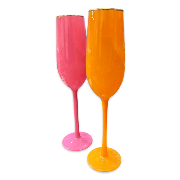 Vintage Sugar Plum Champagne Flute Set