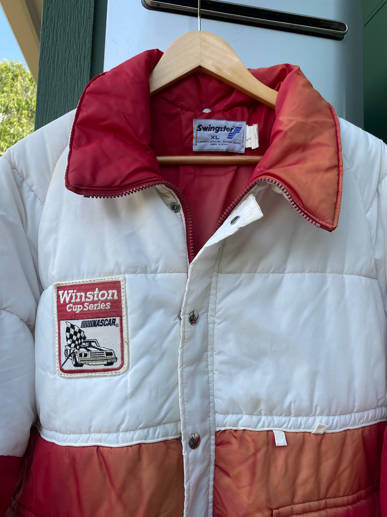 Vintage 70s Faded Winston Cup Puffer Jacket (XL)