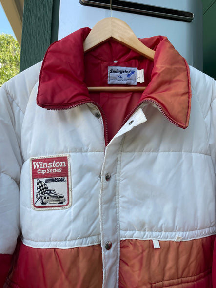 Vintage 70s Faded Winston Cup Puffer Jacket (XL)