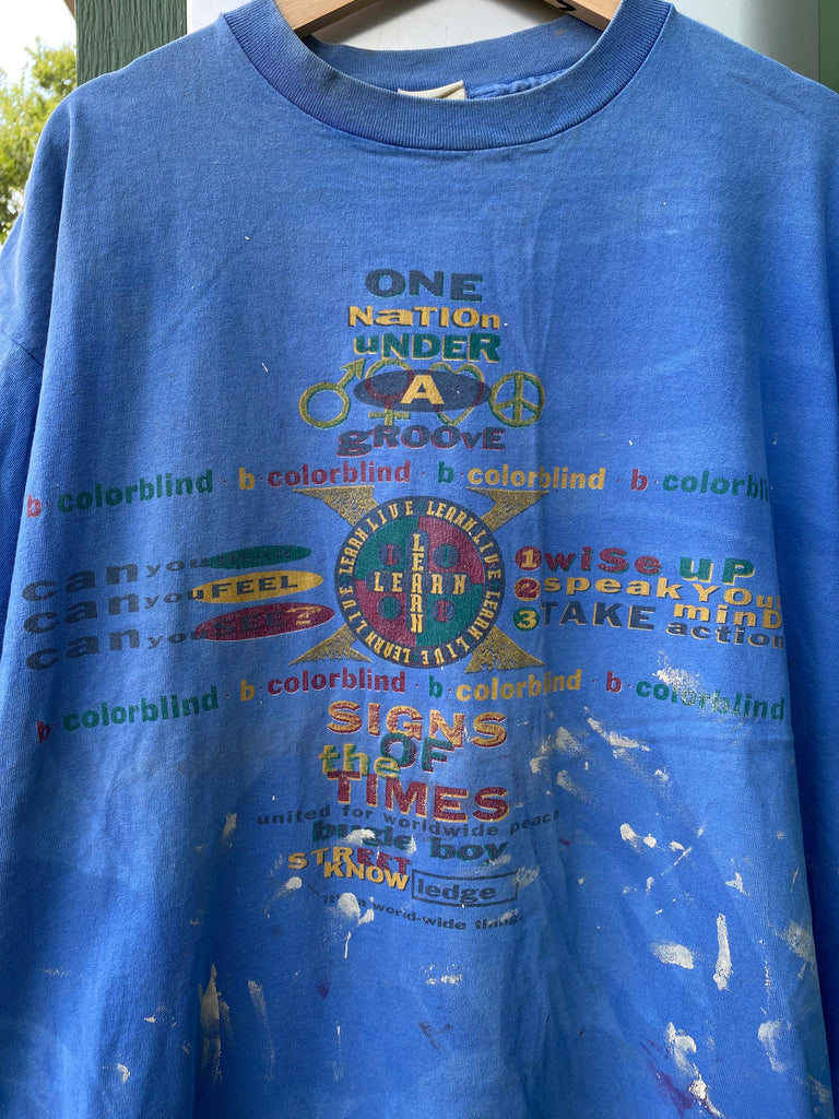 Vintage 90s Distressed Bugle Boy Painters Tee (XL)