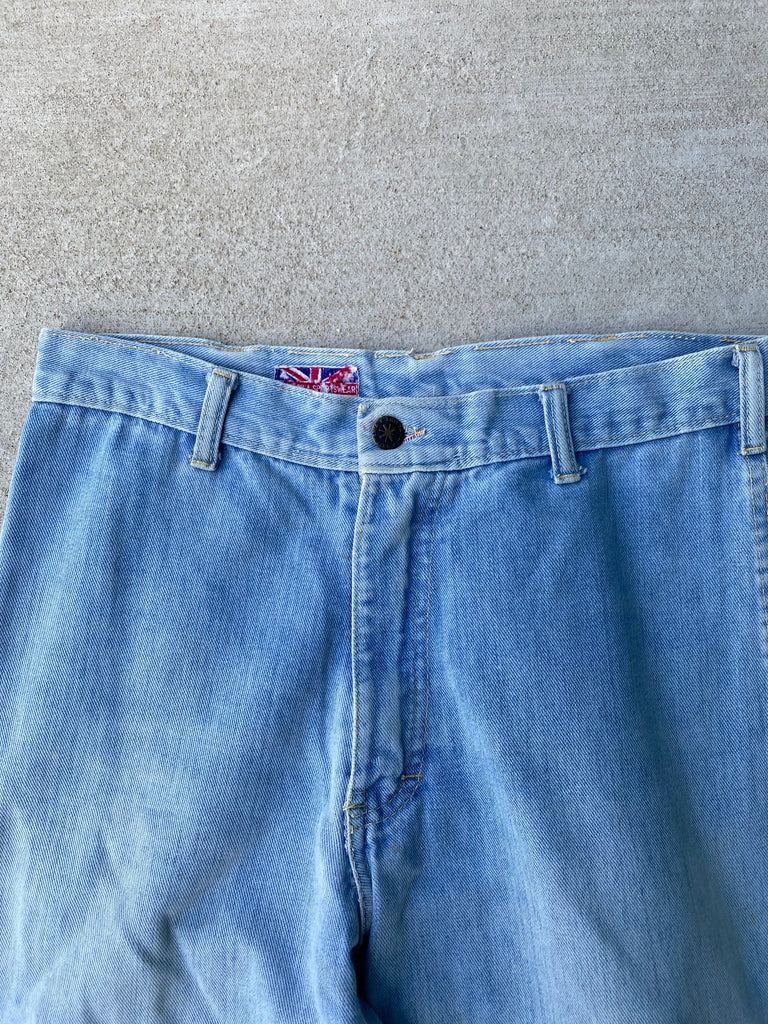 Vintage 70s Brittania  Hand Stitched Flower Jeans (29)