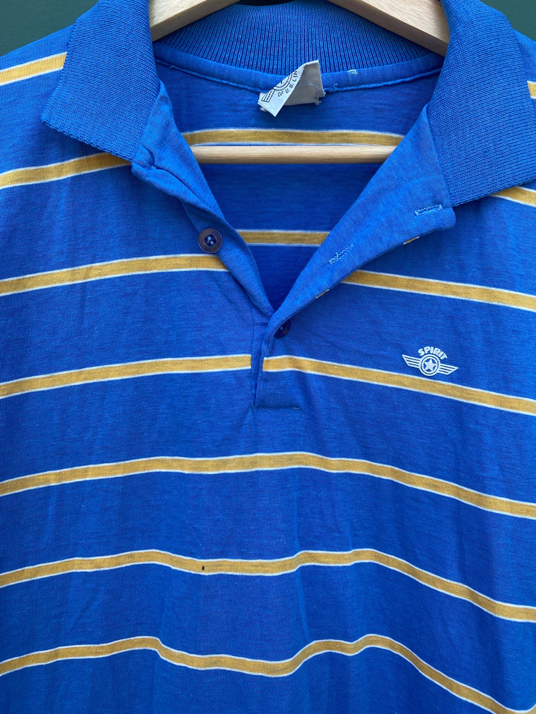 Vintage 80s Striped Cropped Polo Shirt (S/M)
