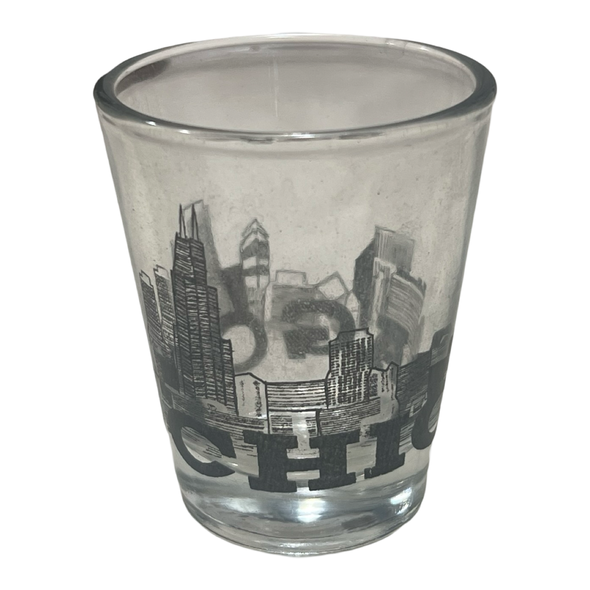 Vintage Chicago Skyline Shot Glass