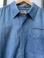 Vintage 90s Denim Bank of Commerce Button Down (L/XL)