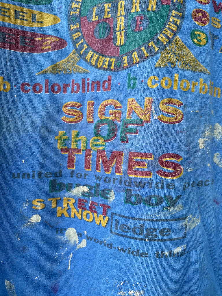 Vintage 90s Distressed Bugle Boy Painters Tee (XL)