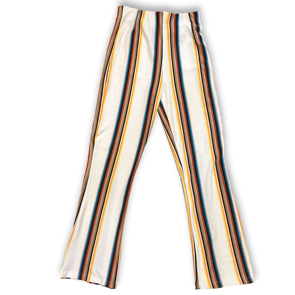 Retro Striped Flare Pants