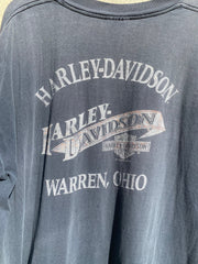 90s Harley Davidson Faded Black Pocket Tee (XL)
