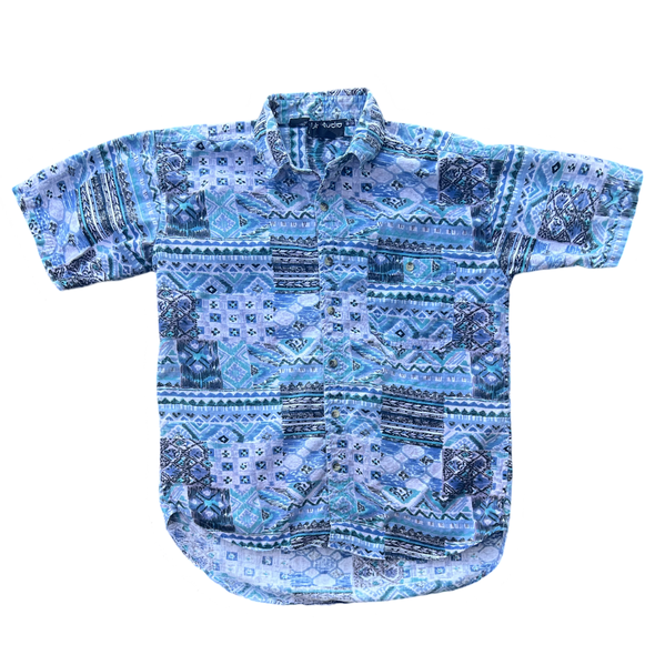 Vintage Ikat Sleeve Shirt (S)