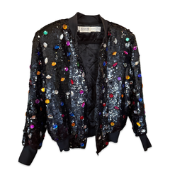 Vintage 70s Neiman Marcus Sequin Bomber Jacket