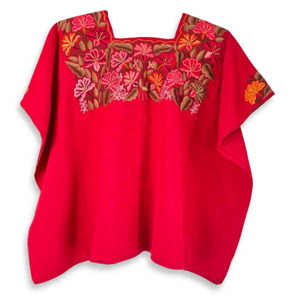 Vintage Floral Embroidered Pueblo Tunic