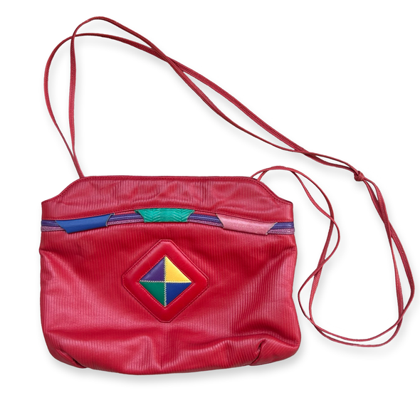 Vintage 80s Color Block Crossbody