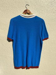 Italian Knitwear Blue Polo (M)