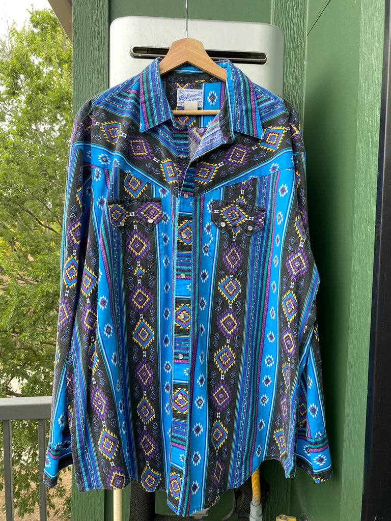 Vintage Tru-West Rockmount Ranchwear Aztec Pearlsnap (XL)