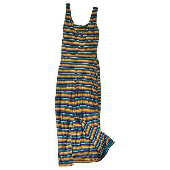 Vintage 80s Striped Midi Dress