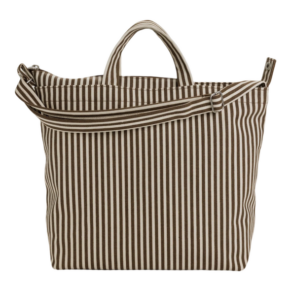 Baggu Horizontal Zip Duck Bag -Brown Stripe