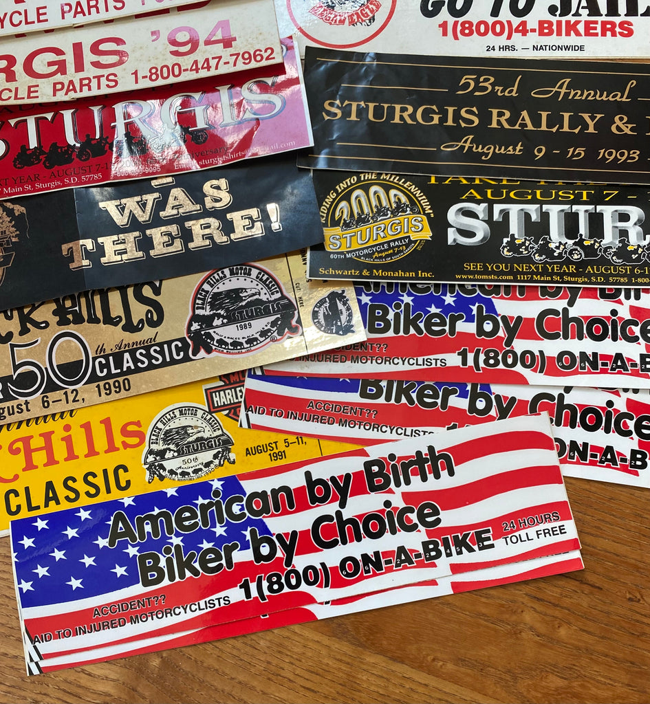 Vintage 90s/ Y2K Biker Bumper Stickers