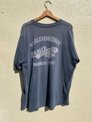 90s Harley Davidson Faded Black Pocket Tee (XL)