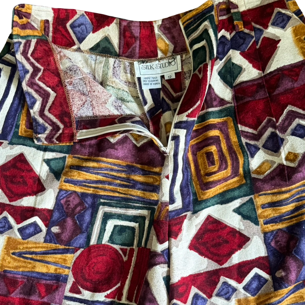 Vintage 80s Silk Studio Shorts