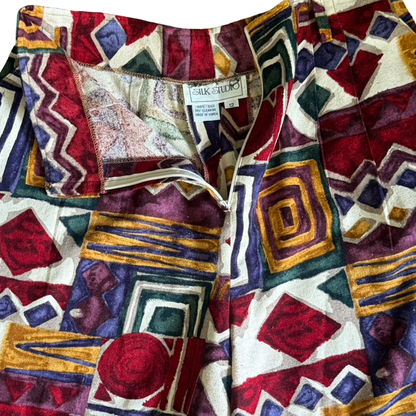 Vintage 80s Silk Studio Shorts