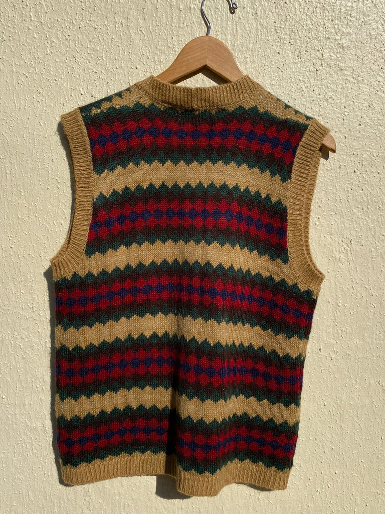 90s Knitted Pattern Vest (S/M)