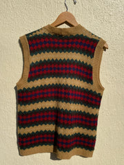 90s Knitted Pattern Vest (S/M)