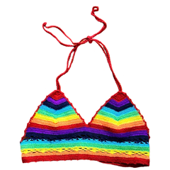 Vintage Rainbow Crochet Top