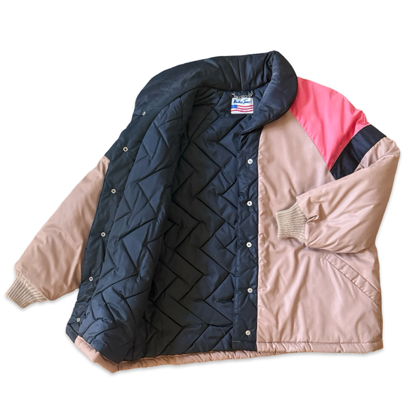 Vintage 90s Color Block Puffer Coat