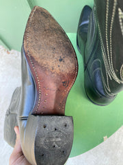 Vintage 70s Maverick Blue Bells Black Cowboy Boots (7 1/2 D)
