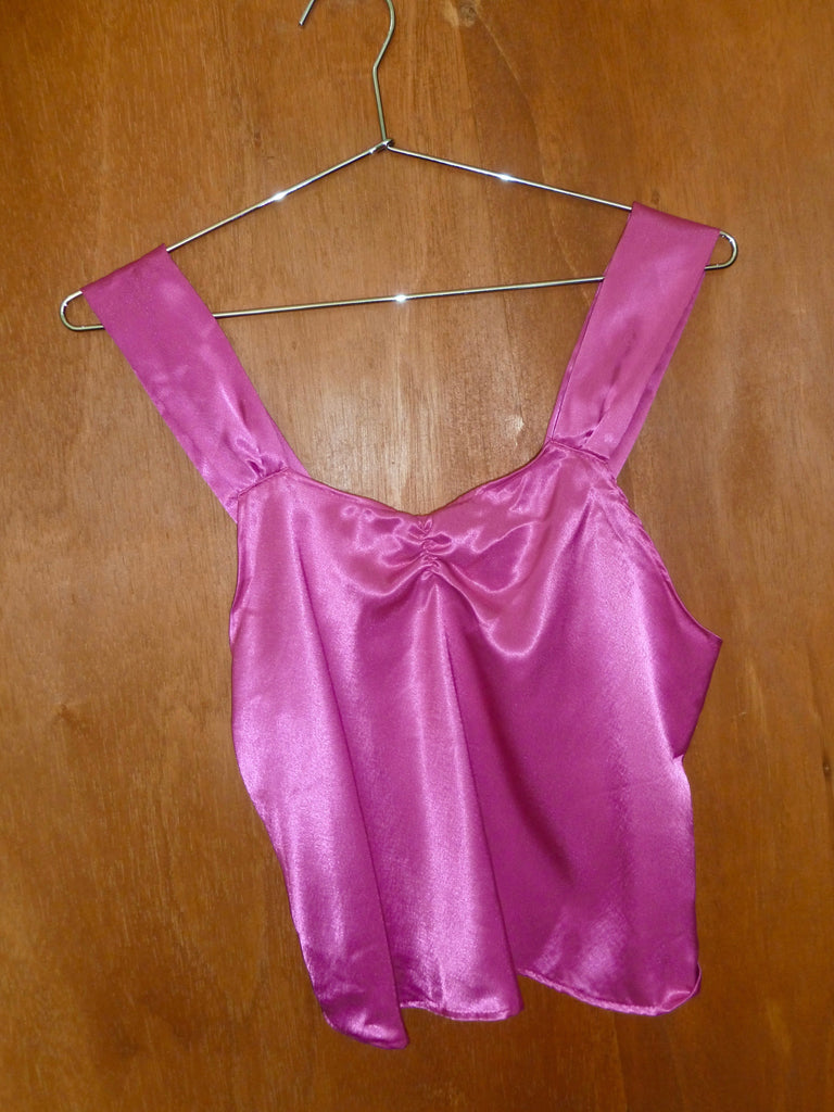 Orchid Satin Cropped Tank (S)