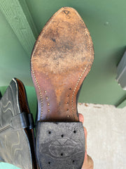 Vintage 70s Maverick Blue Bells Black Cowboy Boots (7 1/2 D)