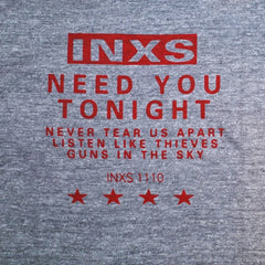 Need You Tonight - Heather Gray Crop (Red)