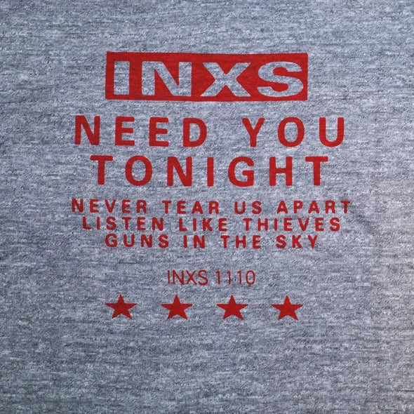 Need You Tonight - Heather Gray Crop (Red)