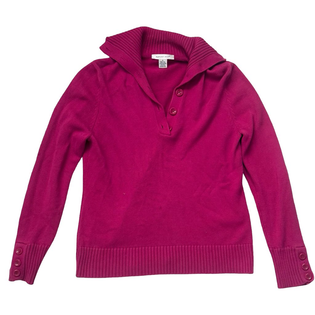 August Silks Polo Sweater