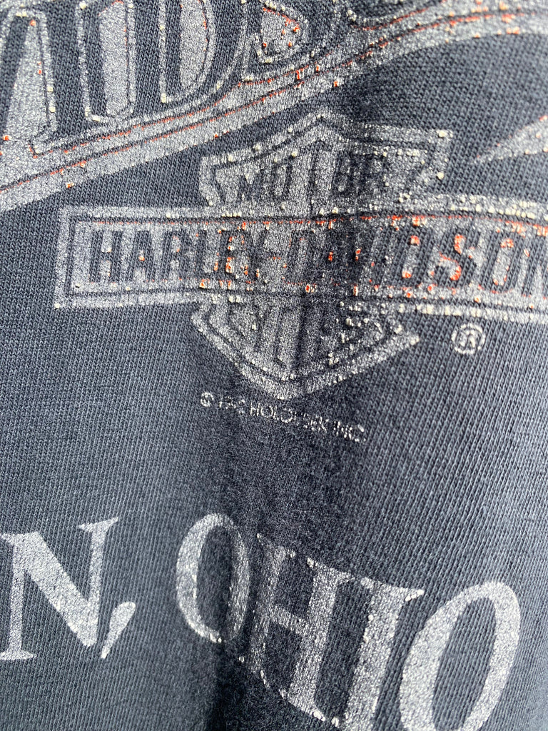 90s Harley Davidson Faded Black Pocket Tee (XL)
