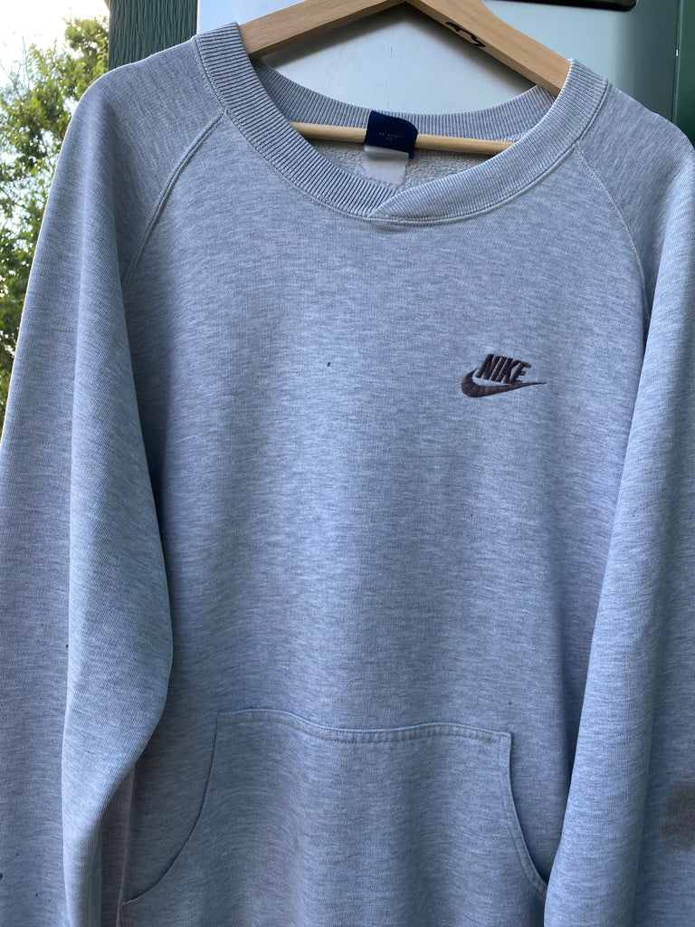 Vintage 80s Nike Crewneck Sweatshirt Kangaroo Pocket (XL)